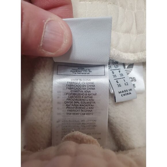 Adidas Joggers Women's Size S Cream And White Logo Prototype Model Sample Unit - Picture 10 of 13